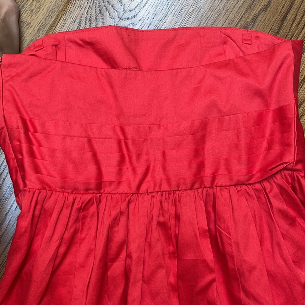 Anthropologie Red Strapless Dress - Picture 5 of 7